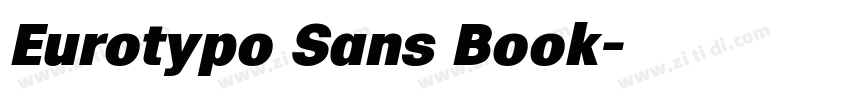 Eurotypo Sans Book字体转换